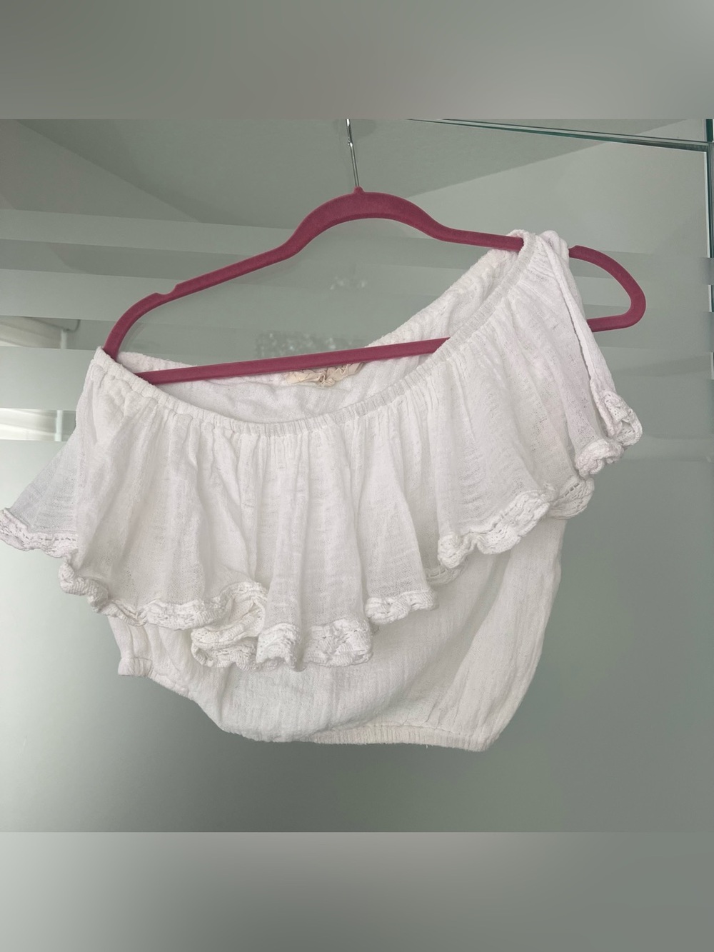 Jen’s Pirate Booty Ruffle Off Shoulder Top